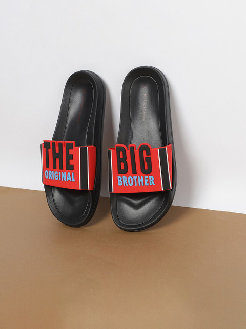 

Fame Forever by Lifestyle Boys Red & Black Printed Sliders