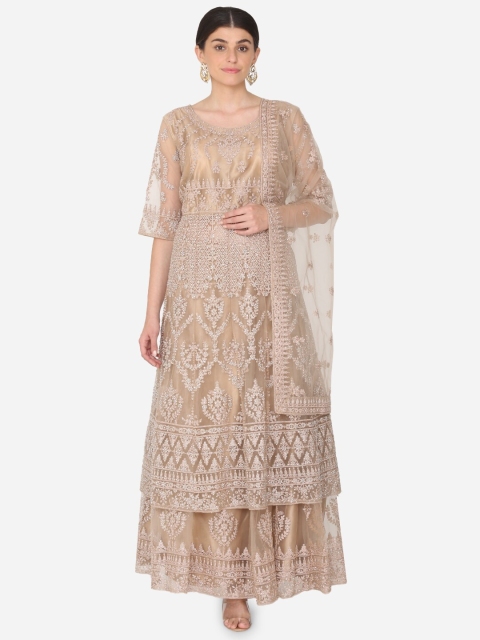 

BOMBAY SELECTIONS Khaki Ready to Wear Lehenga & Blouse with Dupatta