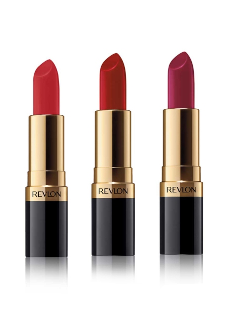 

Revlon Set of 3 Super Lustrous Super Matte Lipsticks, Red