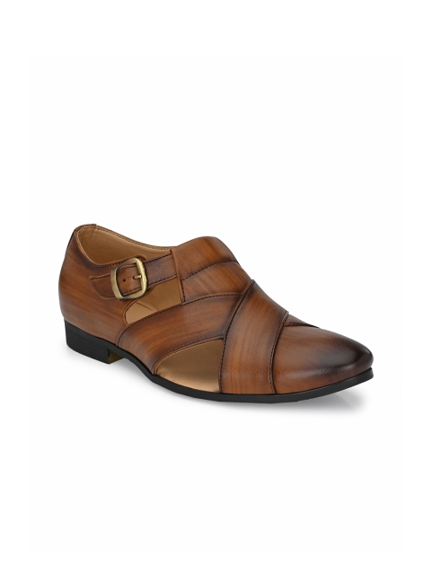 

San Frissco Men Tan Brown Shoe-Style Sandals