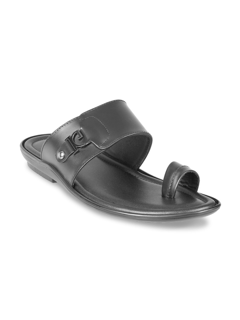 

Metro Men Black Leather Comfort Sandals