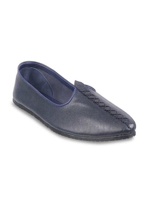 

Metro Men Blue Solid Leather Loafers