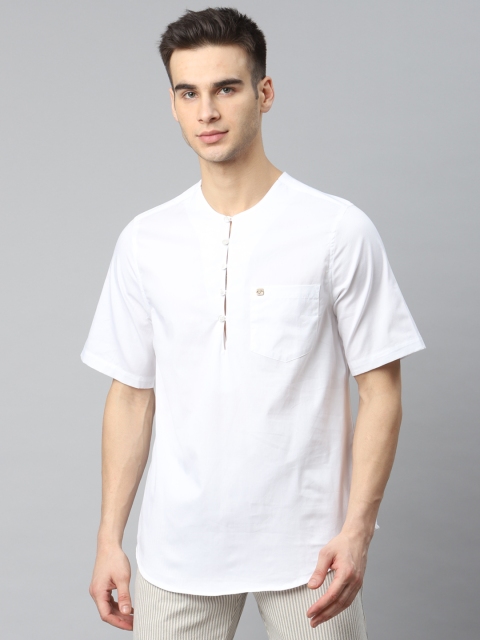 

Hubberholme Men White Regular Fit Solid Casual Shirt