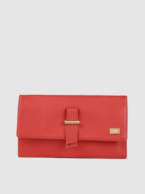 

Baggit Women Red Solid Three Fold Wallet