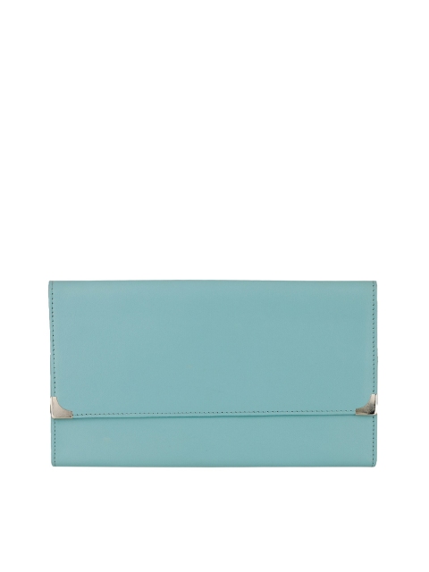 

Leather Zentrum Women Blue Solid Leather Envelope Clutch