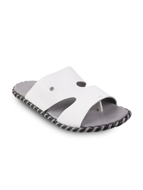 

Mochi Men White Leather Comfort Sandals