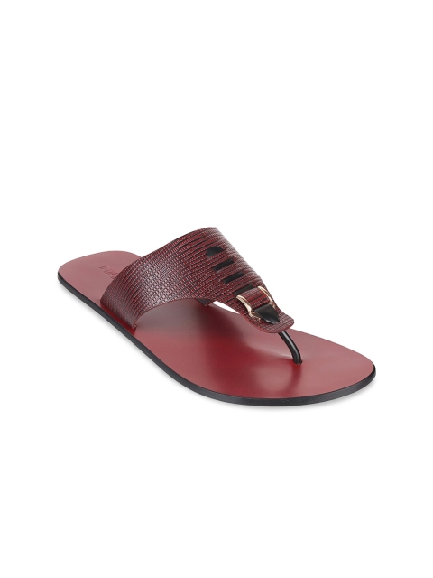 

Mochi Men Maroon Leather Comfort Sandals