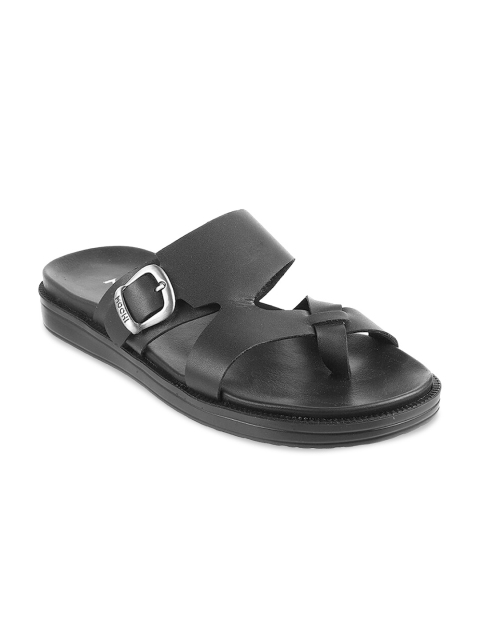 

Mochi Men Black Leather Comfort Sandals