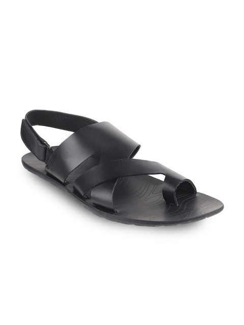 

Mochi Men Black Leather Comfort Sandals