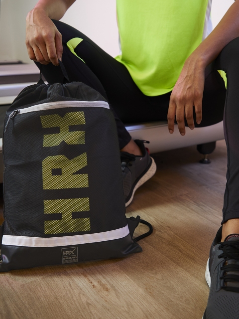 

HRX by Hrithik Roshan Unisex Black Drawstring Backpack