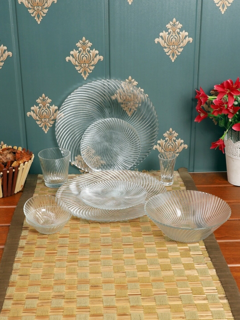 

ceradeco Transparent Glass Dinner Set Set
