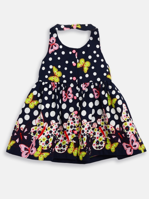 

Nauti Nati Girls Multicoloured Printed A-Line Dress, Multi