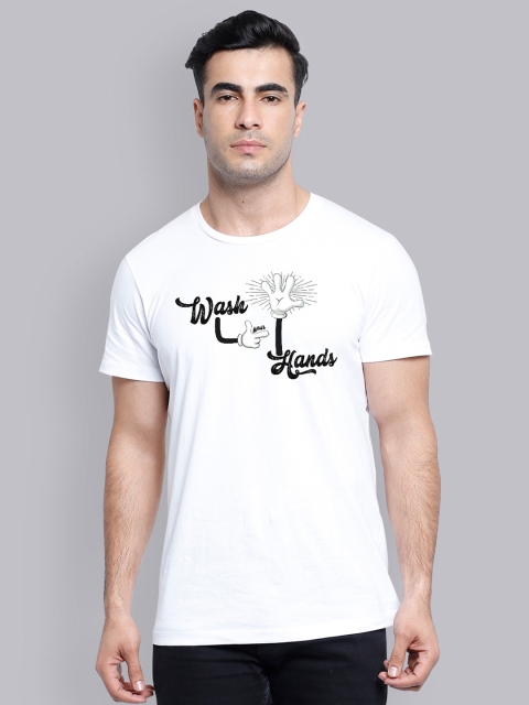 

Free Authority Men White Printed Round Neck T-shirt