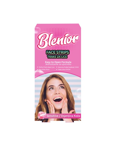 

Blenior Face Strips - Sensitive - 20 Strips, Pink