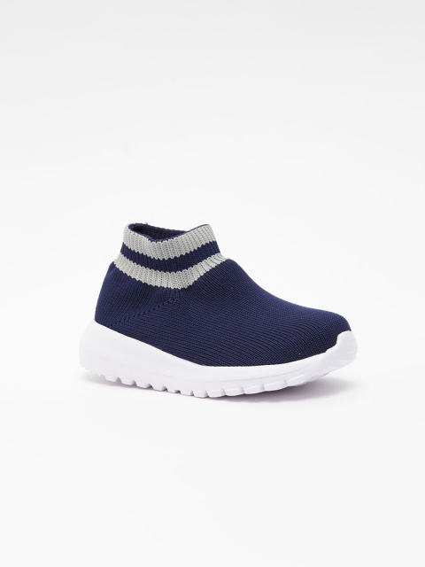 

shoexpress Boys Navy Blue Textile Walking Shoes