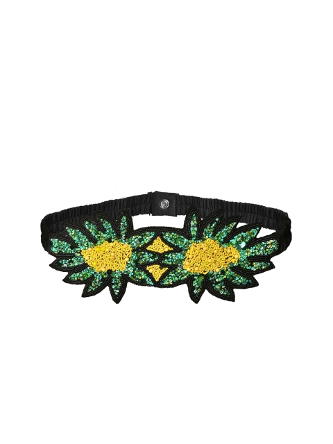 

Diwaah Women Green & Yellow Embellished Belt