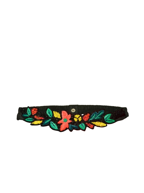 

Diwaah Women Black & Red Embellished Belt