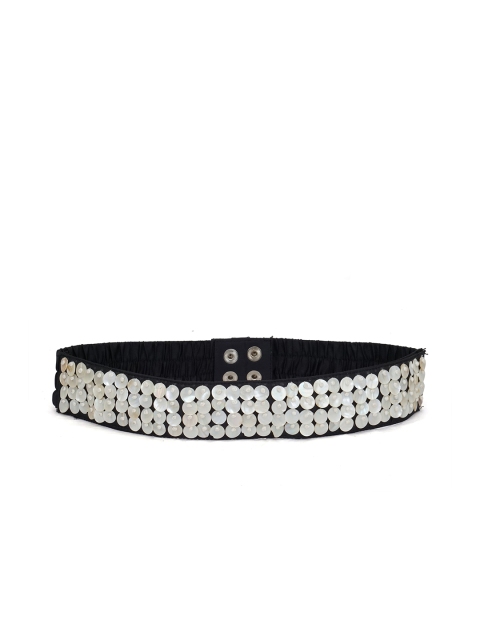 

Diwaah Women Black & White Embellished Belt