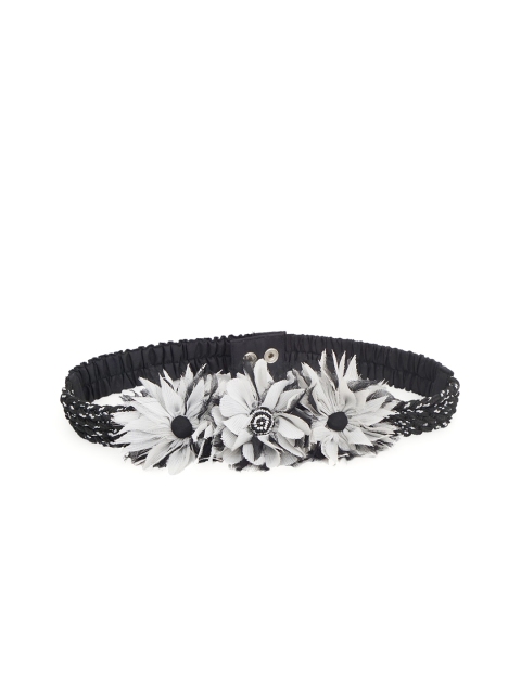 

Diwaah Women Black & White Embellished Belt