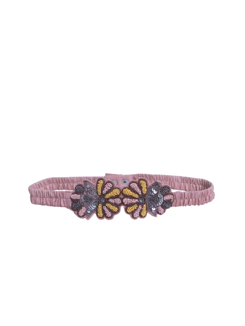 

Diwaah Women Pink & Beige Woven Design Belt