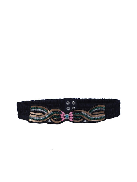 

Diwaah Women Black & Pink Embellished Belt
