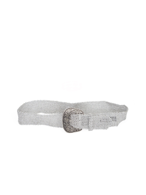 

Diwaah Women Silver-Toned Woven Design Belt