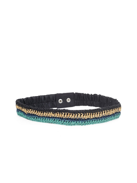 

Diwaah Women Black & Beige Woven Design Belt