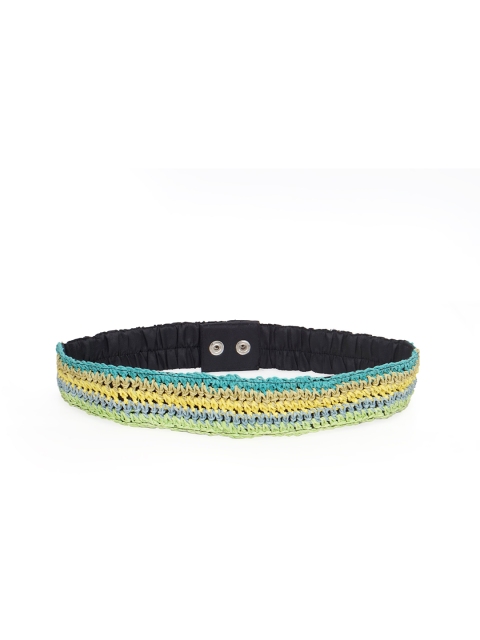 

Diwaah Women Blue & Yellow Woven Design Belt