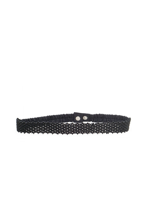 

Diwaah Women Black & White Embellished Belt