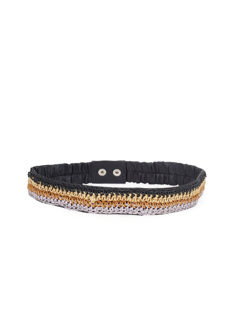 

Diwaah Women Black & Beige Woven Design Belt