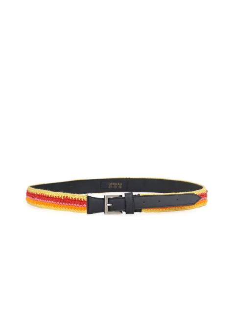 

Diwaah Women Red & Beige Braided Belt