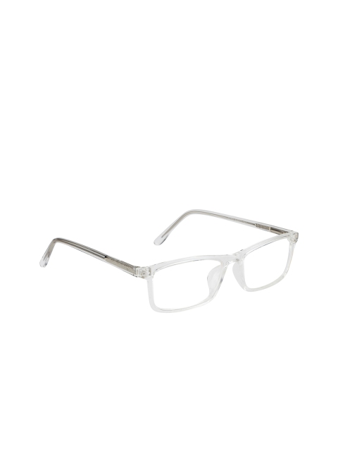 

Ted Smith Unisex White & Grey Solid Full Rim Rectangle Frames TS-86304_CRY