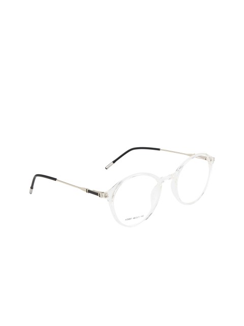 

Ted Smith Unisex Transparent & Black Solid Full Rim Round Frames TS-KO007_CRY