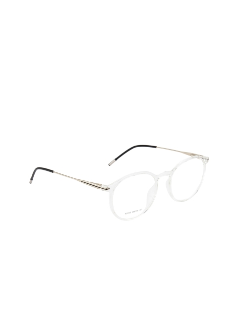 

Ted Smith Unisex Transparent & Black Solid Full Rim Oval Frames TS-KO006_CRY