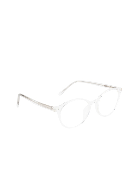 

Ted Smith Unisex White & Grey Solid Full Rim Round Frames TS-86309_CRY
