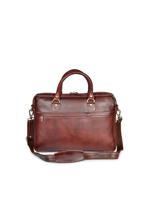 

WildHorn Men Brown Textured Laptop Bag