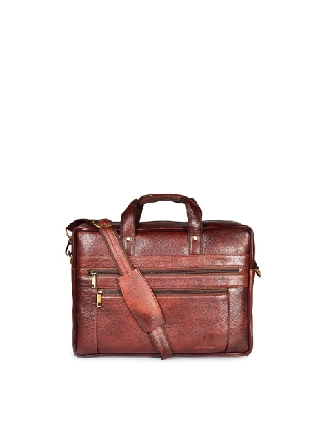 

WildHorn Men Maroon Textured Laptop Bag