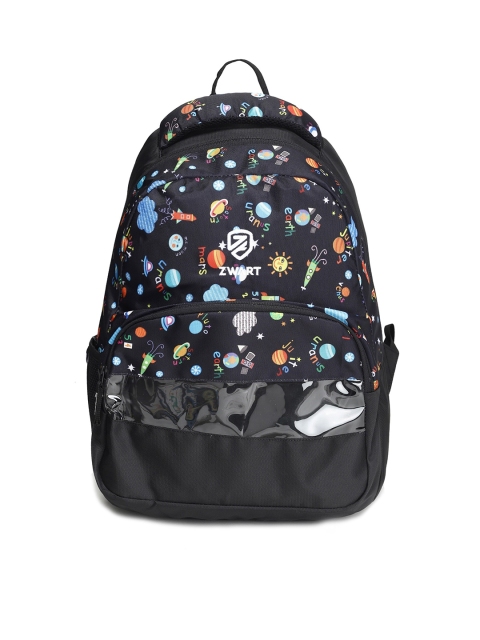 

Zwart Unisex Black & Blue Graphic Backpacks