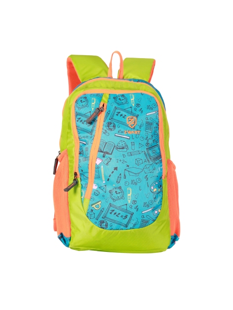 

Zwart Unisex Green & Blue Alphanumeric Backpacks
