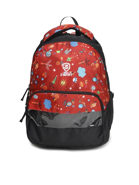 

Zwart Unisex Red & Blue Graphic Backpacks