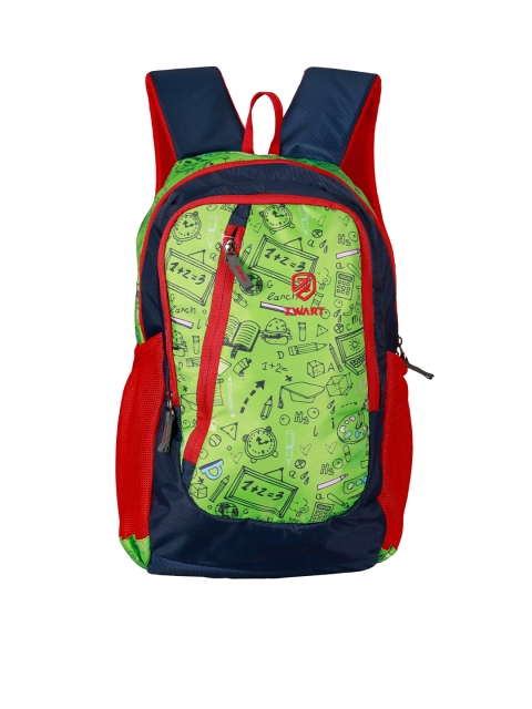 

Zwart Unisex Green & Red Alphanumeric Backpacks