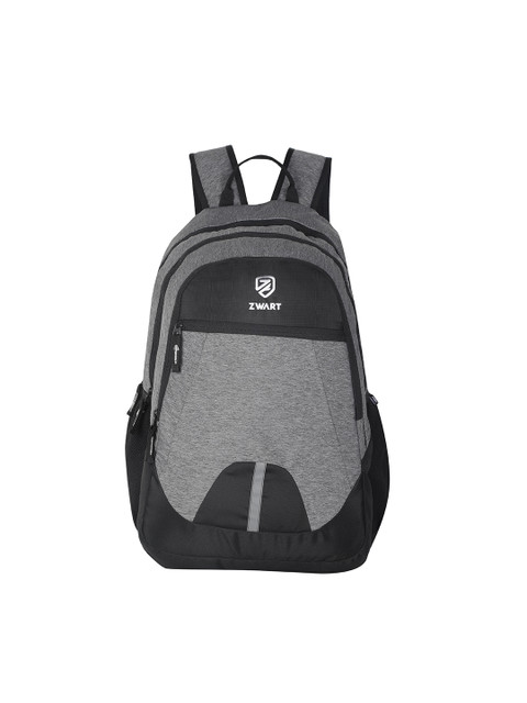 

Zwart Unisex Grey & Black Colourblocked Backpacks