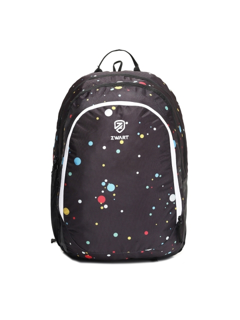 

Zwart Unisex Violet & Black Printed Backpacks