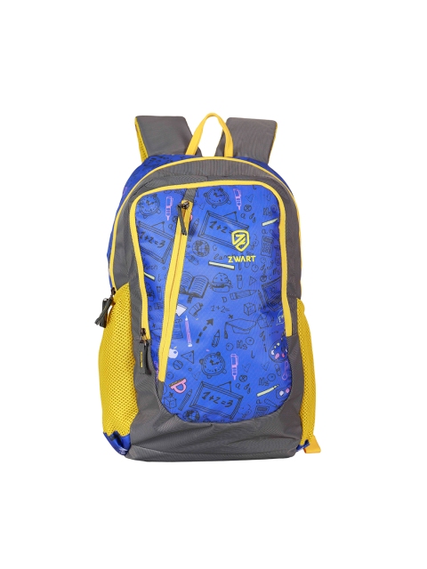 

Zwart Unisex Blue & Grey Alphanumeric Backpacks