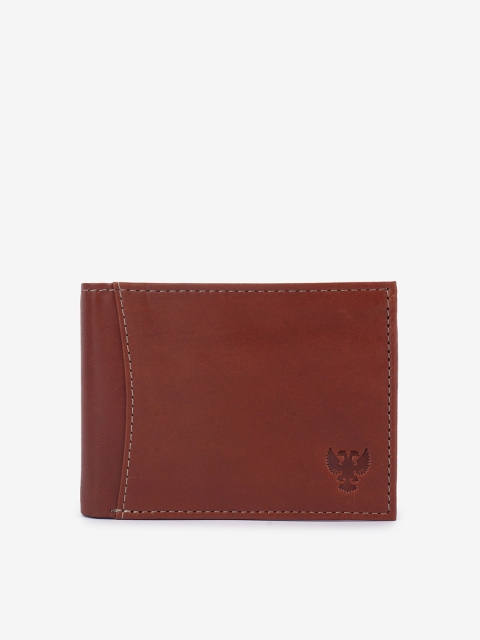 

LEISURES Men Tan Solid Two Fold Wallet