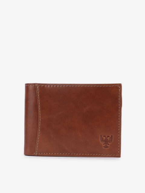 

LEISURES Men Tan Solid Two Fold Wallet