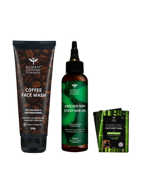 

Bombay Shaving Company Skin Care Gift Set & Avocado Hair Oil, Coffee brown
