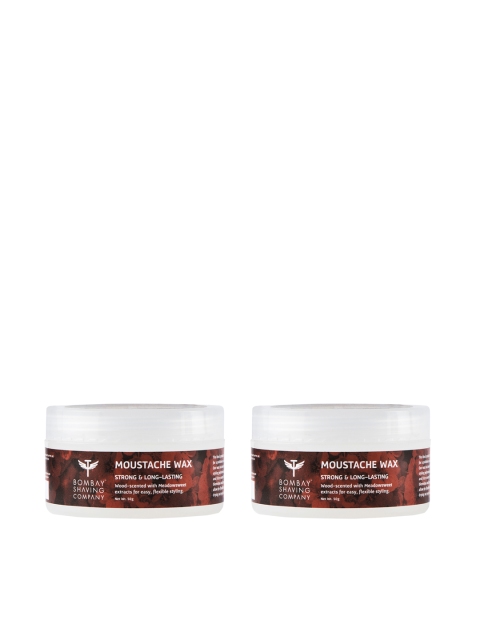 

Bombay Shaving Company Men Set of 2 Wood Scented Moustache Wax, Rust