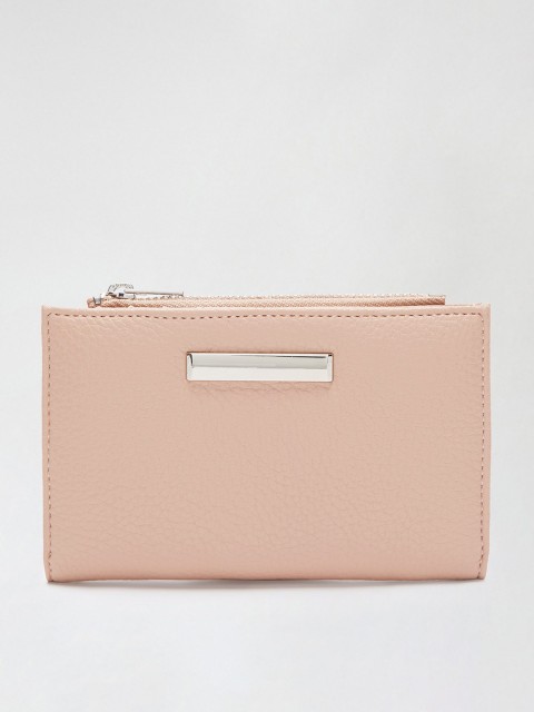 

DOROTHY PERKINS Women Peach-Coloured Solid Two Fold Wallet
