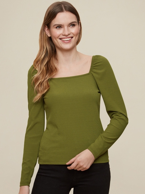 

DOROTHY PERKINS Green Fitted Top